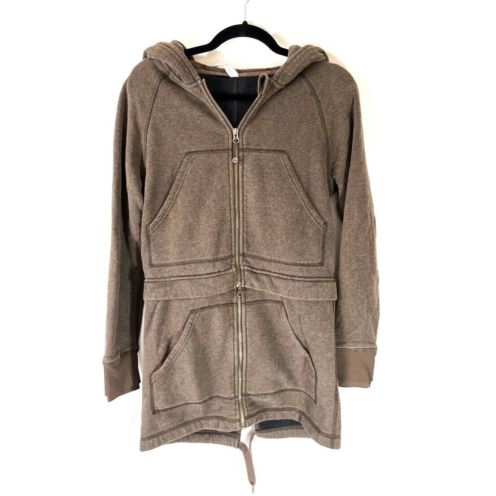 Lululemon Long & Short of It Hooded Convertible Cropped/Long Jacket Women's 4